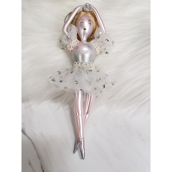 Unbranded Other - GORGEOUS Vintage Blown Glass Lady Blonde‎ Hair BALLERINA Christmas ORNAMENT